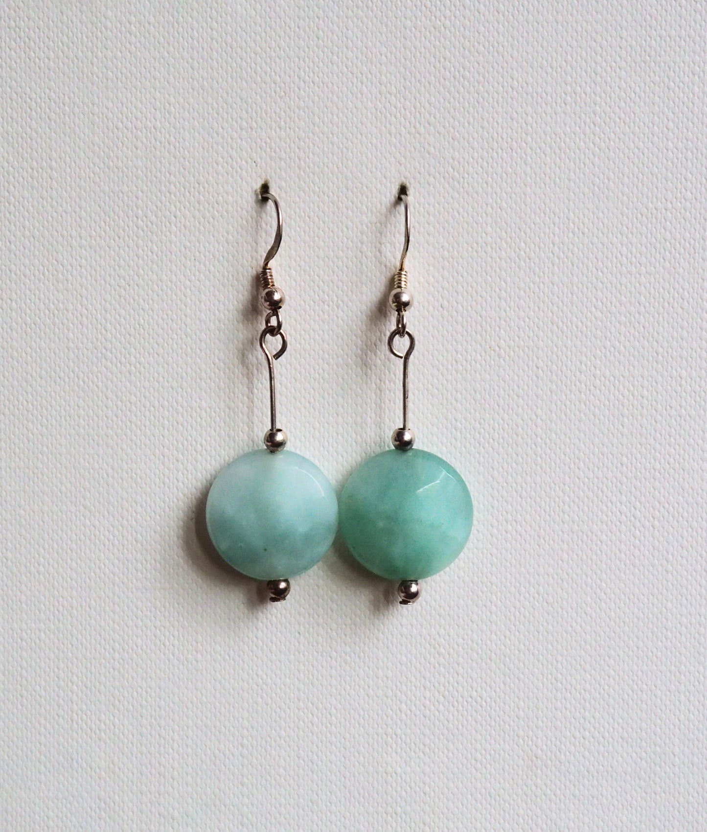 Jade and Silver Drop Earrings by JANI