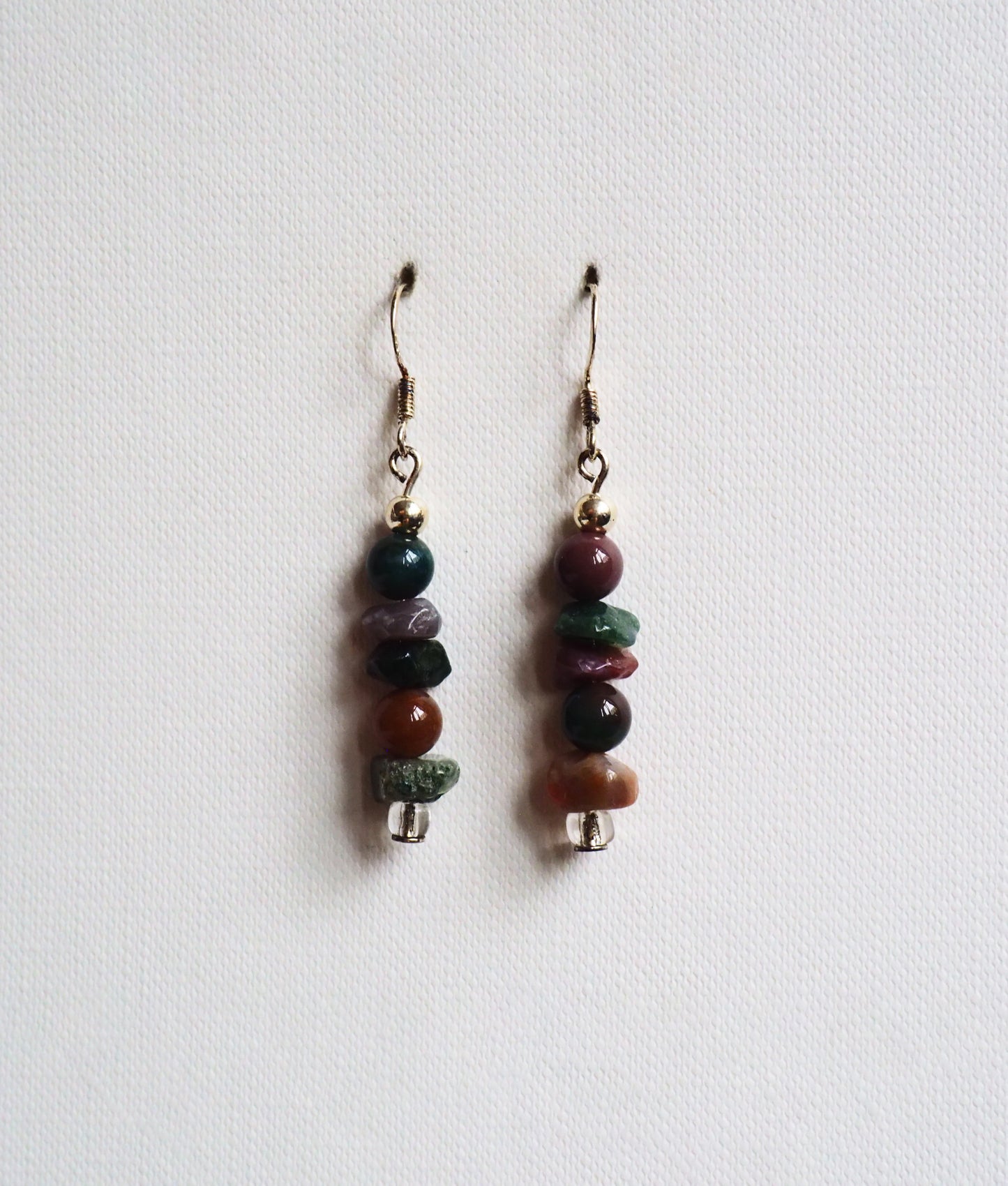 Jasper and Silver Drop Earrings by JANI