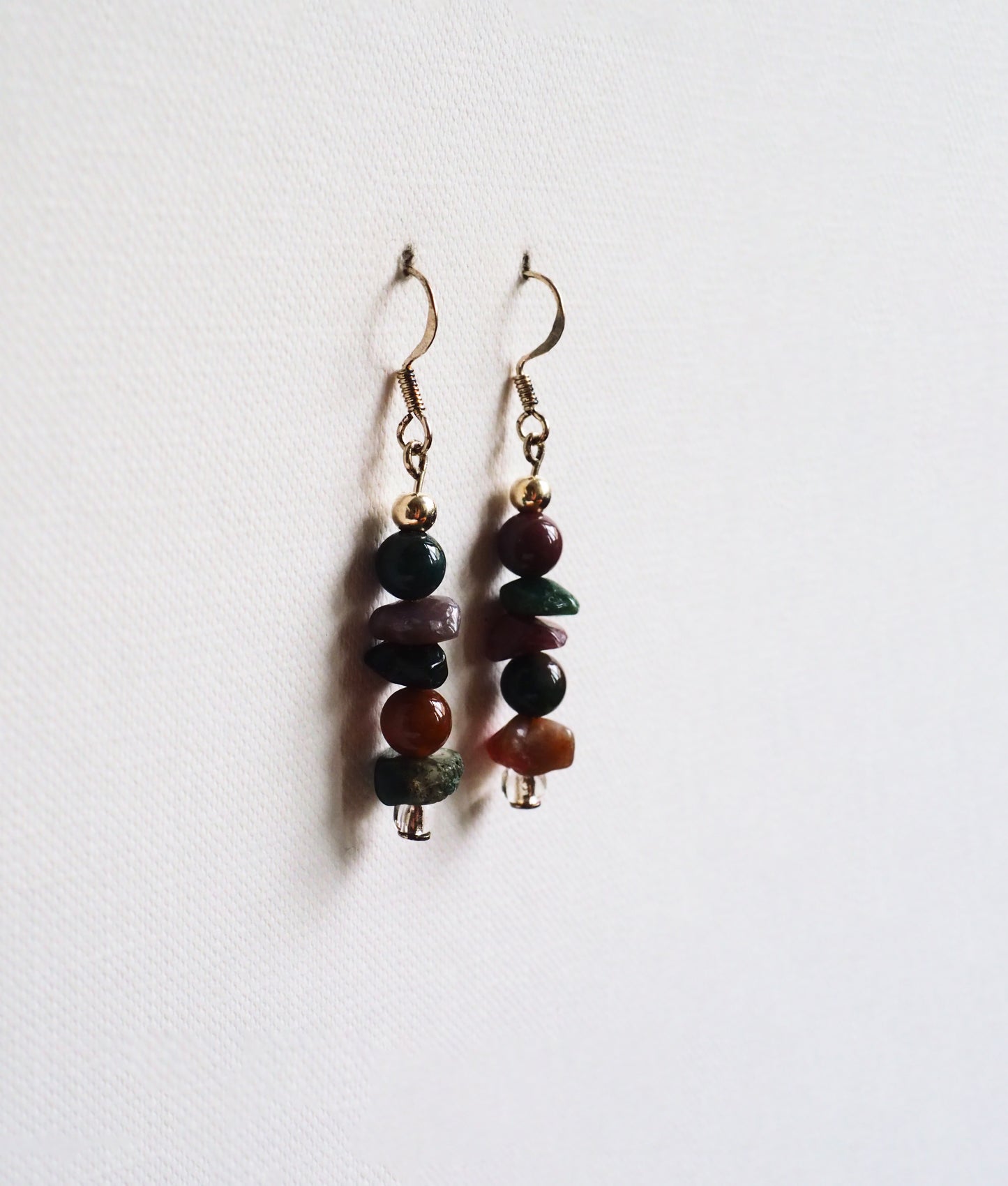 Jasper and Silver Drop Earrings by JANI