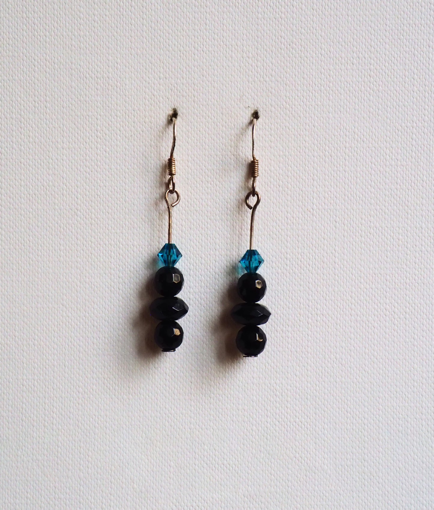 Swarovski, Onyx and Silver Midnight Drop Earrings by JANI