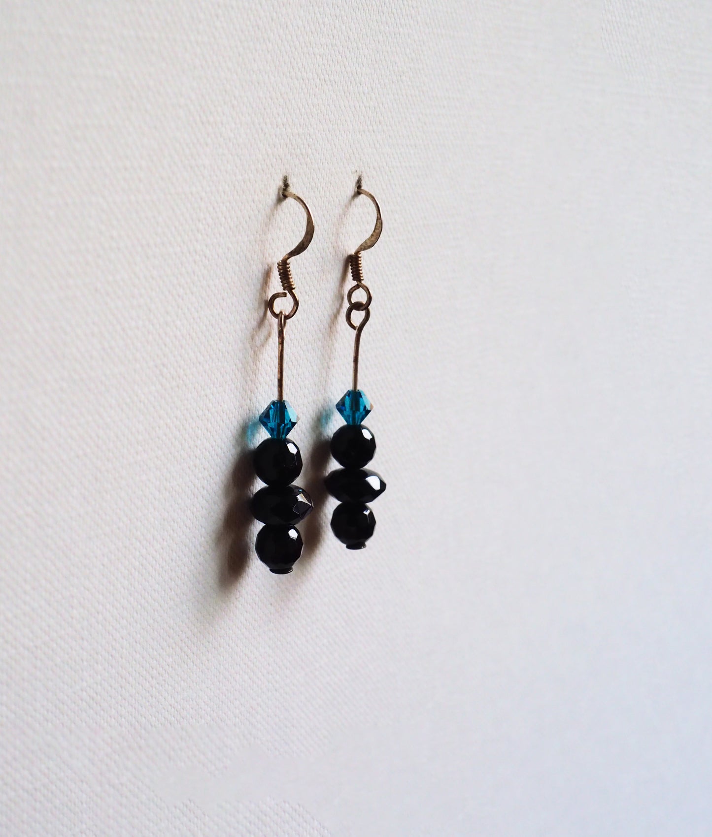 Swarovski, Onyx and Silver Midnight Drop Earrings by JANI