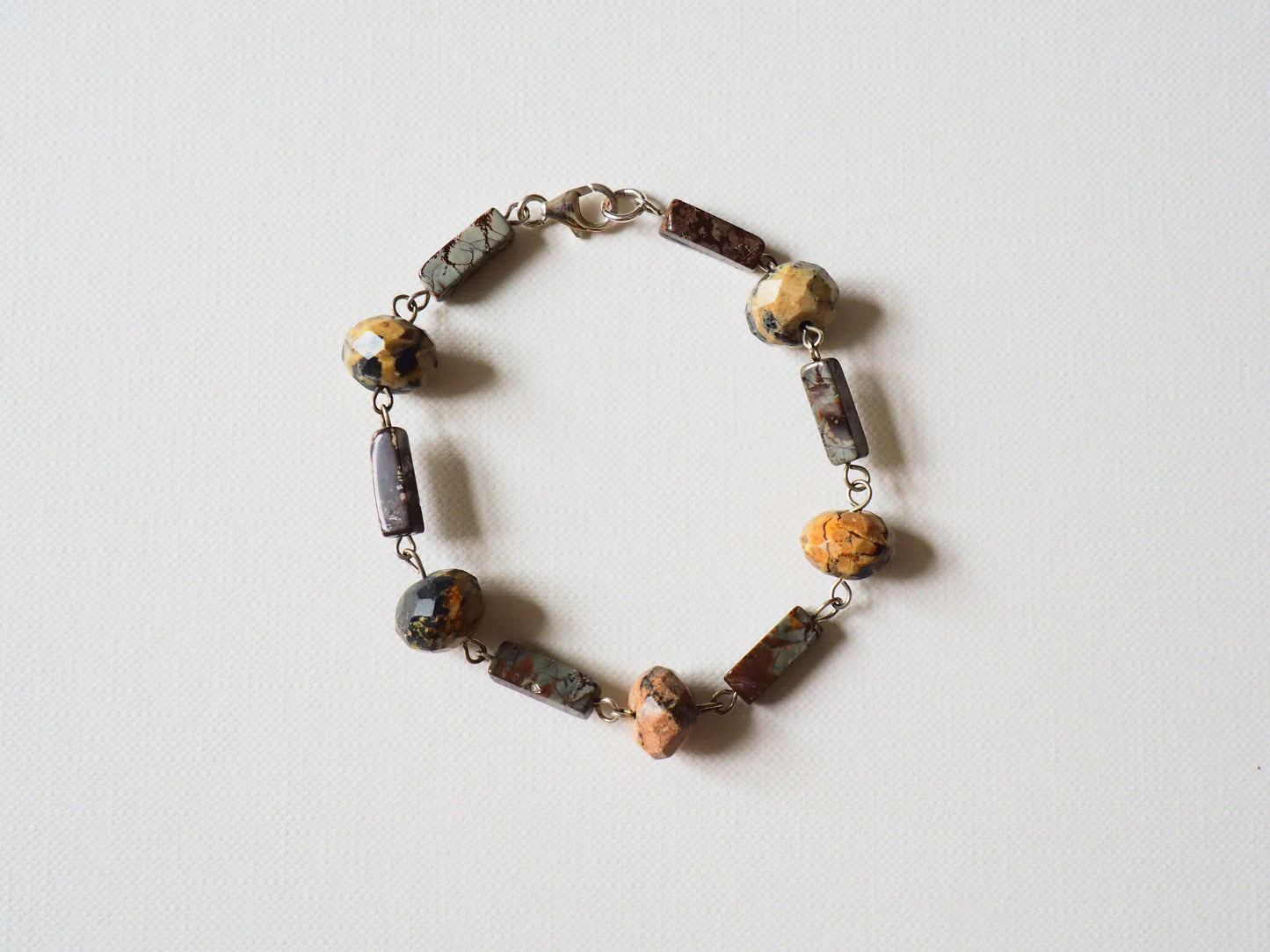 Turquoise, Jasper and Silver Bracelet by JANI