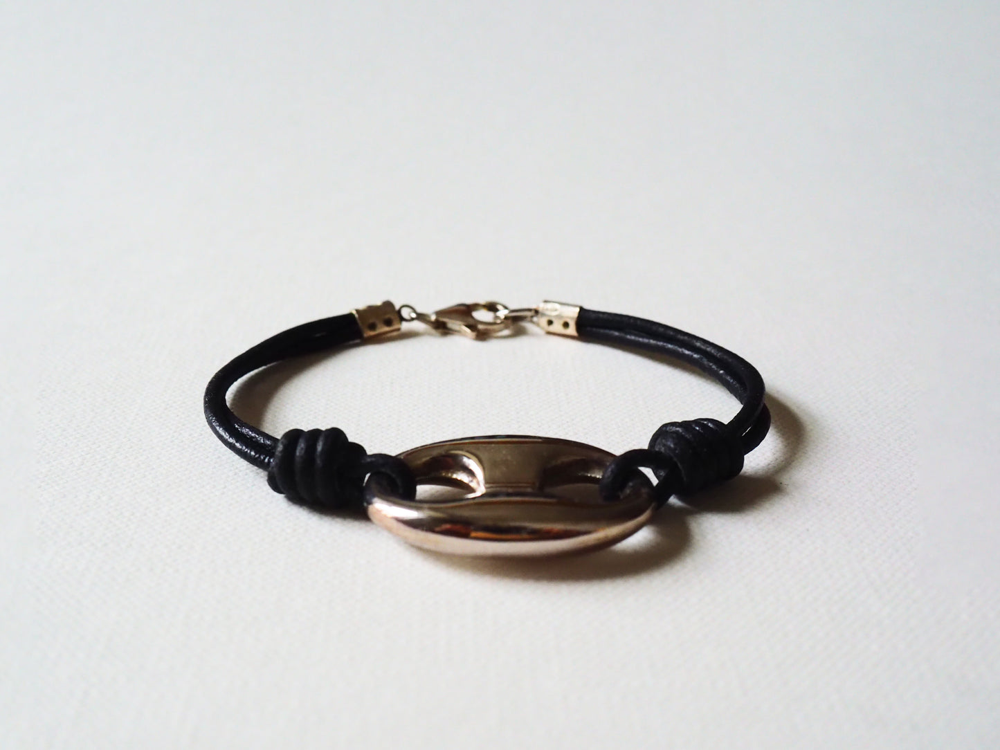 Leather and Silver Charm Bracelet by JANI