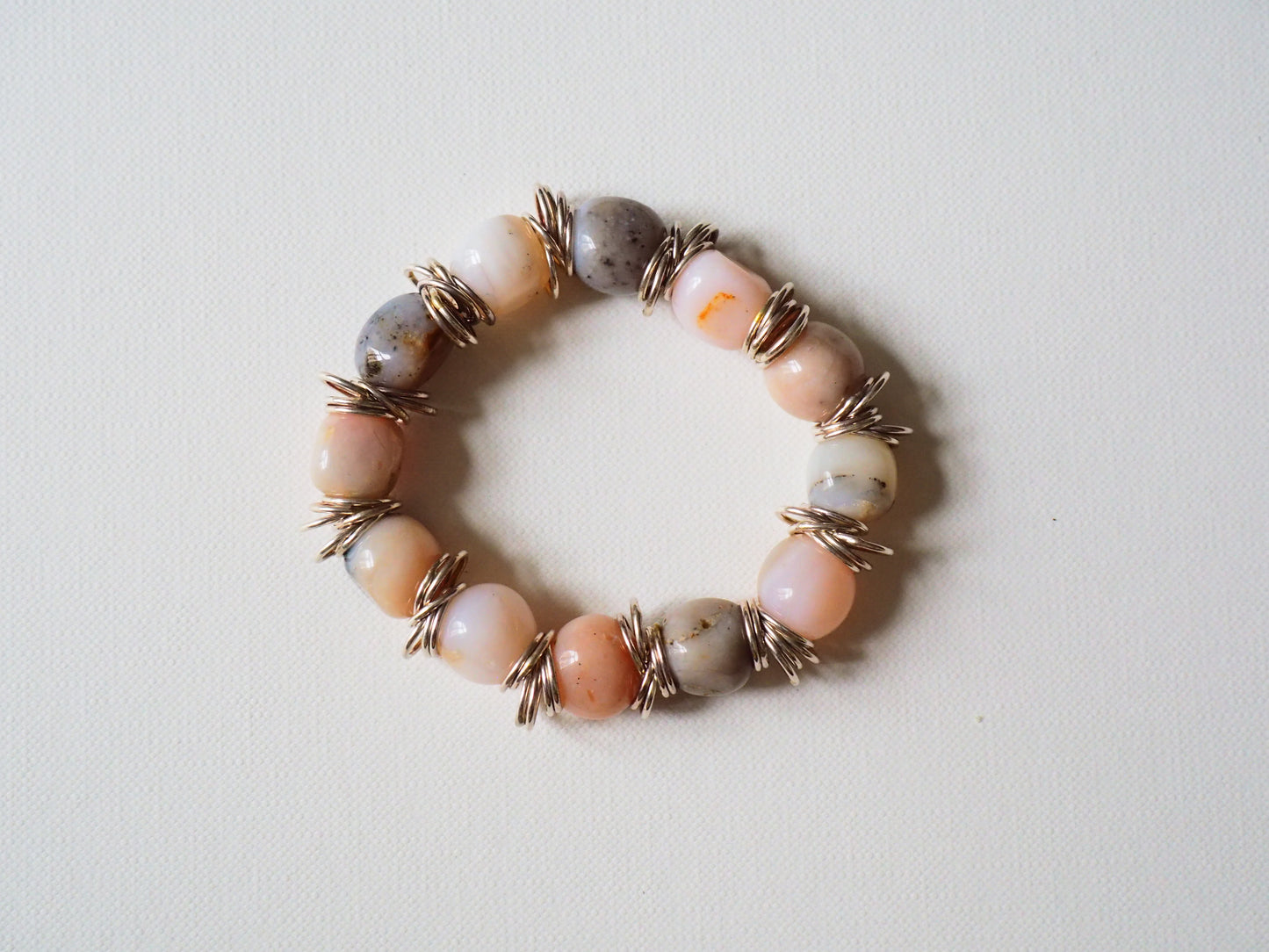 Opal and Silver Wire Bracelet by JANI