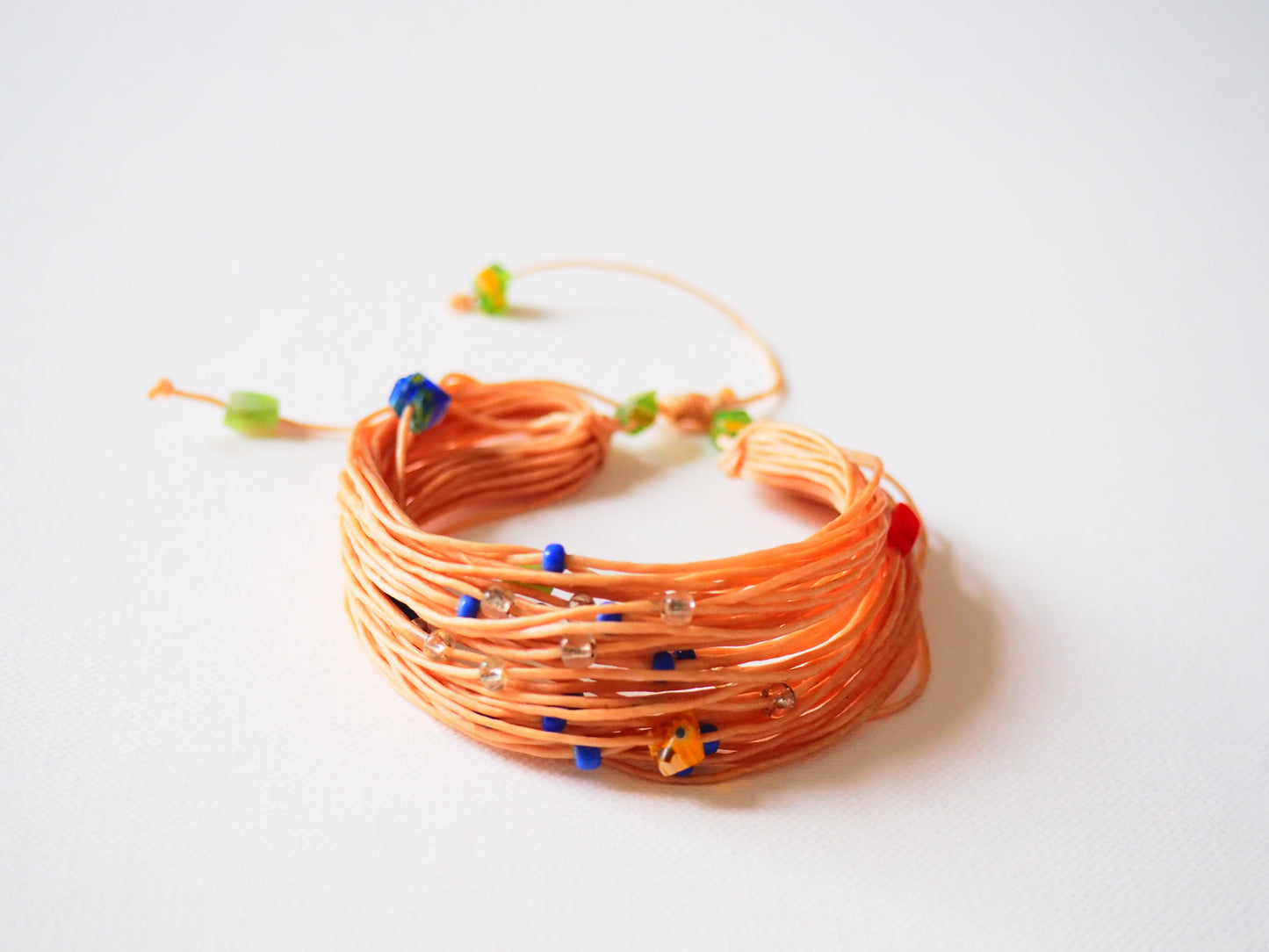 Silk Cord and Mixed Beads Bracelet by JANI