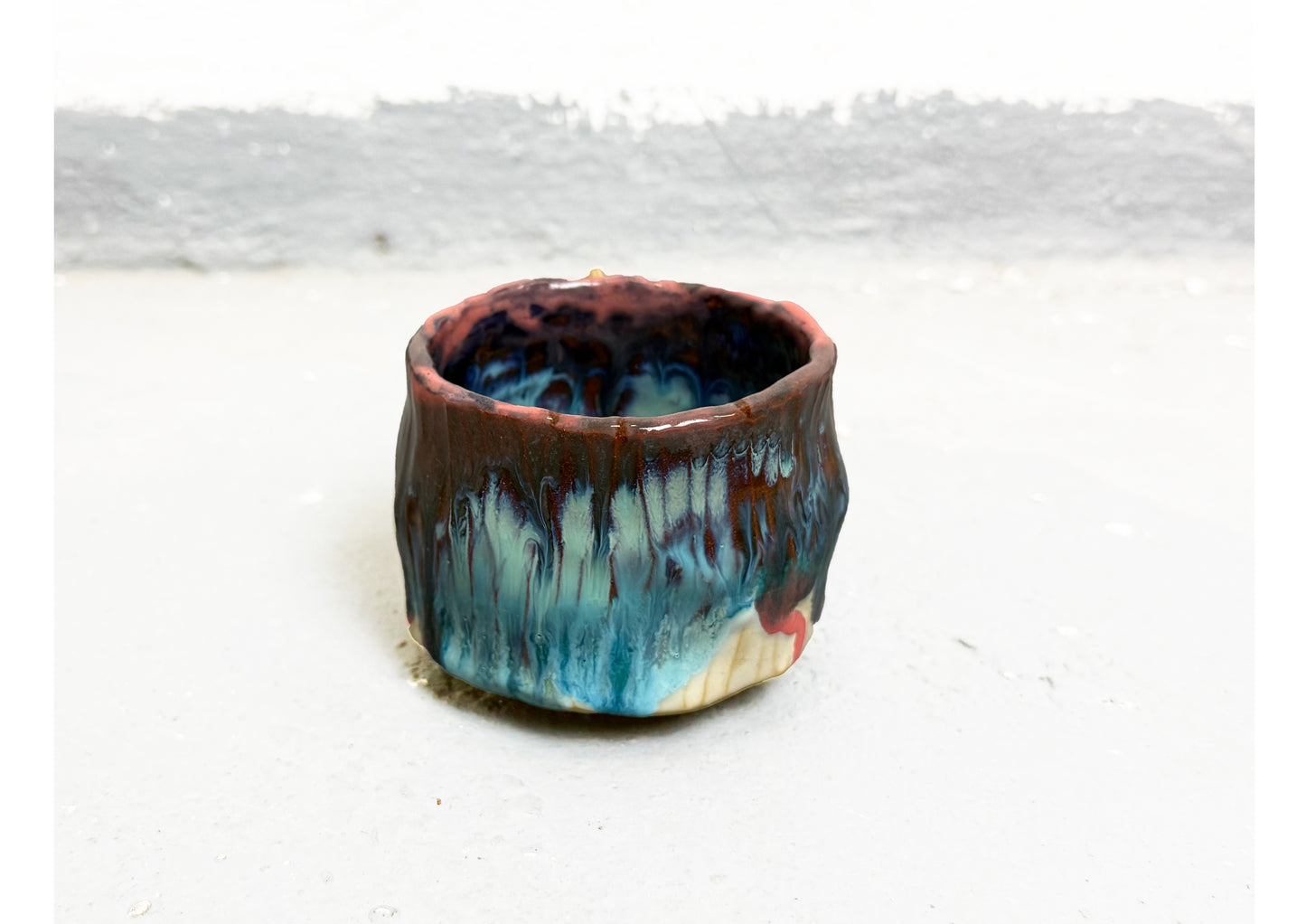 Ceramic D Cup Pink-Blue-Beige by MAXIMILIAN GUTMAIR