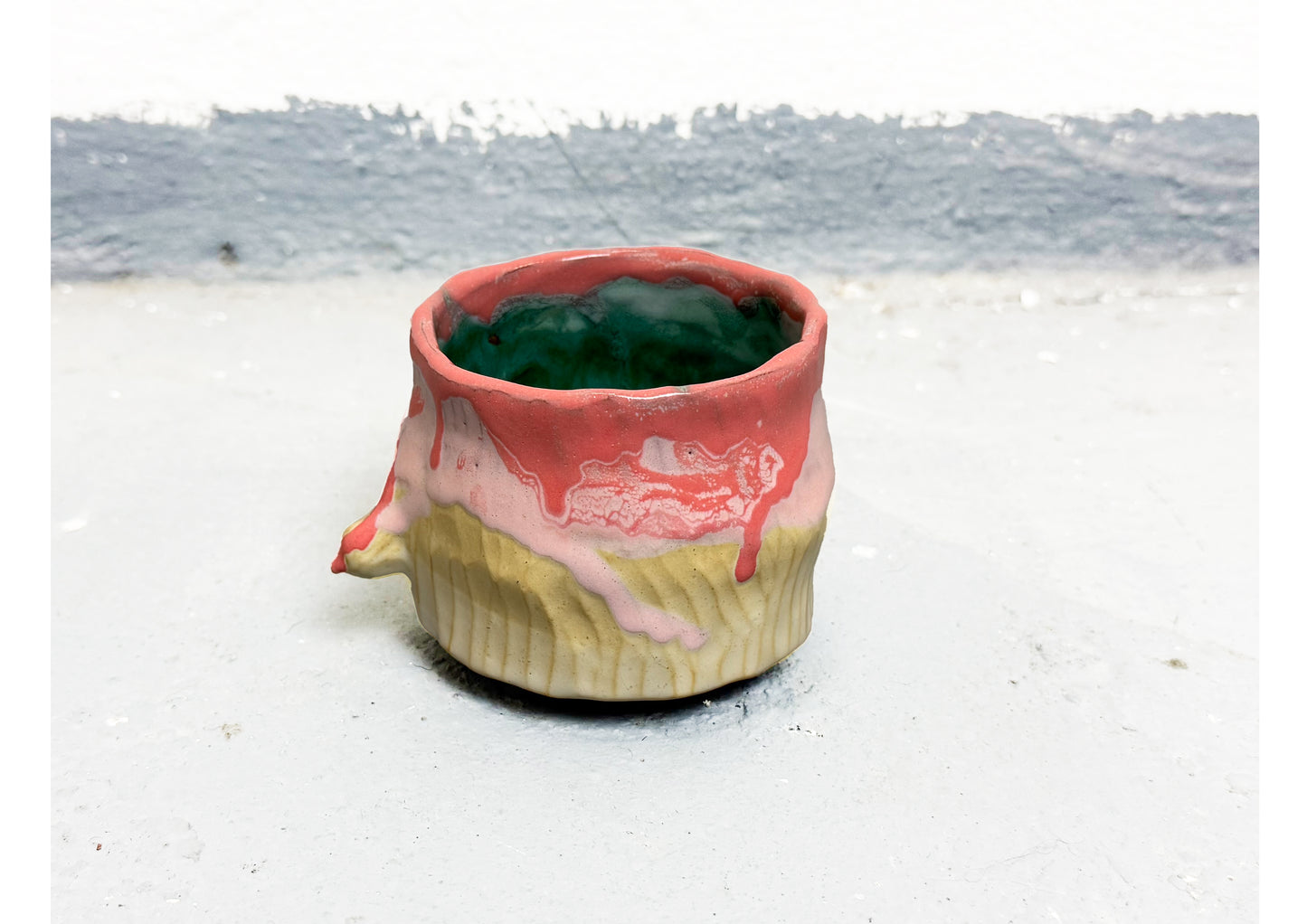 Ceramic T Cup Pink-Beige by MAXIMILIAN GUTMAIR