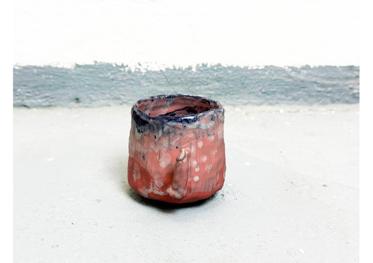 Ceramic D Cup Blue-Pink-White by MAXIMILIAN GUTMAIR