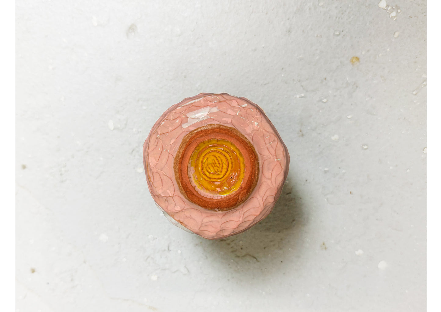 Ceramic Cup Yellow-Pink by MAXIMILIAN GUTMAIR