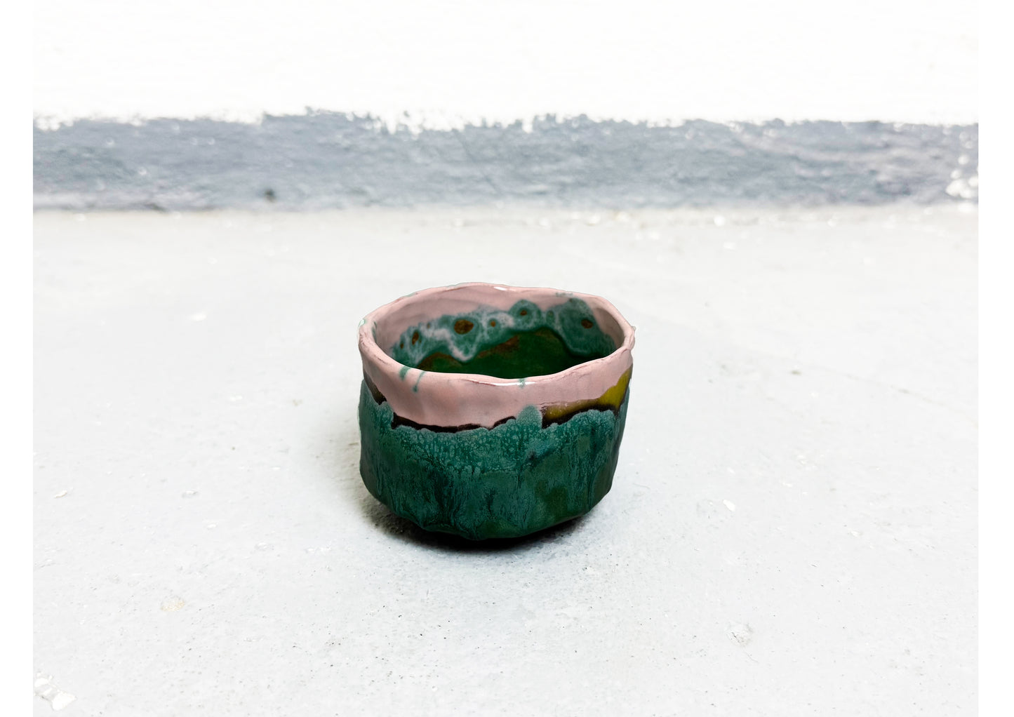 Ceramic Cup Pink-Green by MAXIMILIAN GUTMAIR