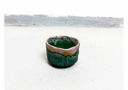 Ceramic Cup Pink-Green by MAXIMILIAN GUTMAIR