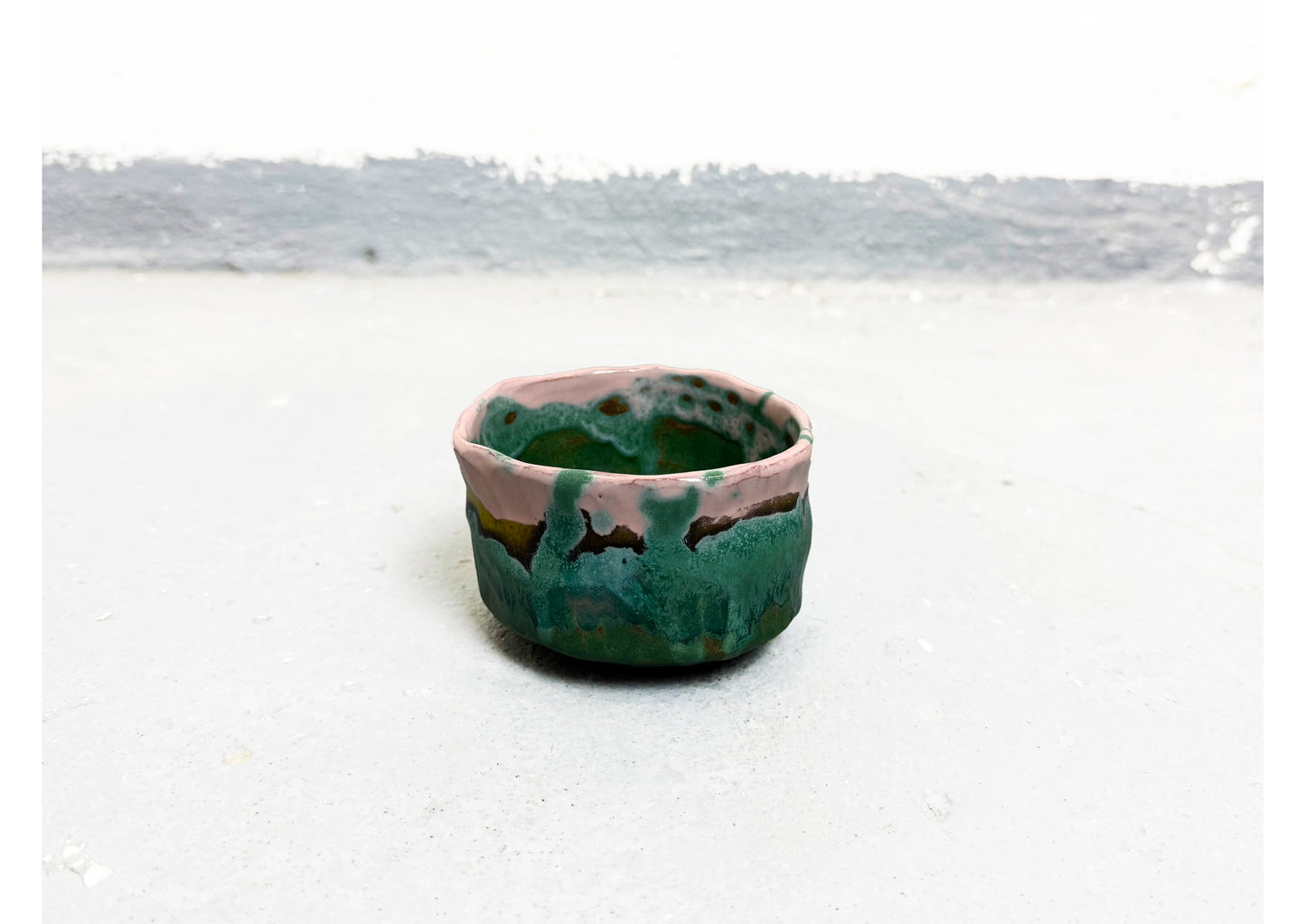 Ceramic Cup Pink-Green by MAXIMILIAN GUTMAIR