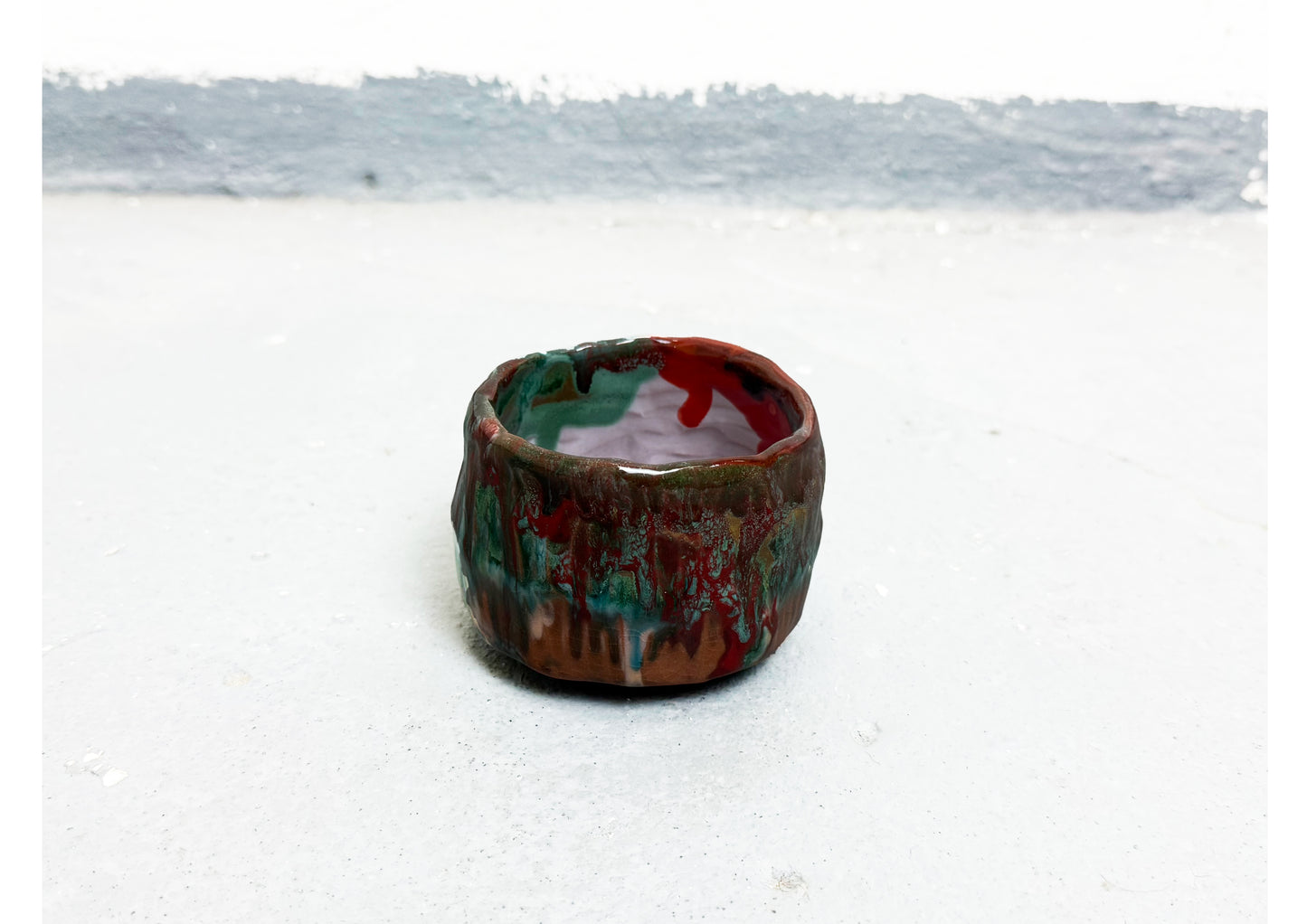 Ceramic Cup Red-Brown-Green by MAXIMILIAN GUTMAIR