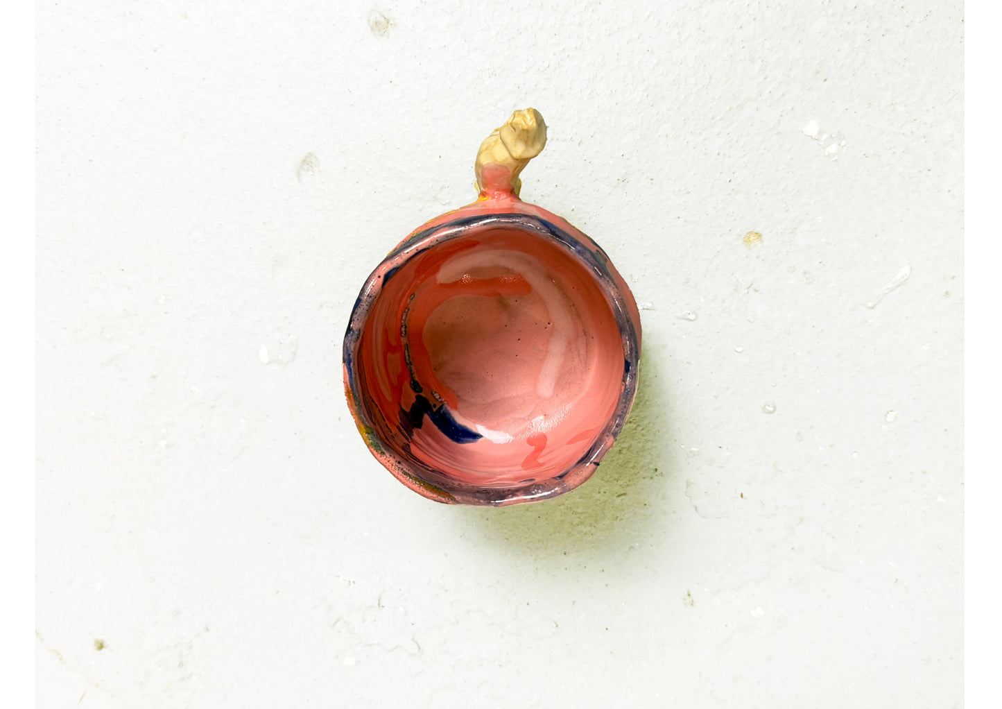 Ceramic D Cup Blue-Pink-Yellow-Beige by MAXIMILIAN GUTMAIR