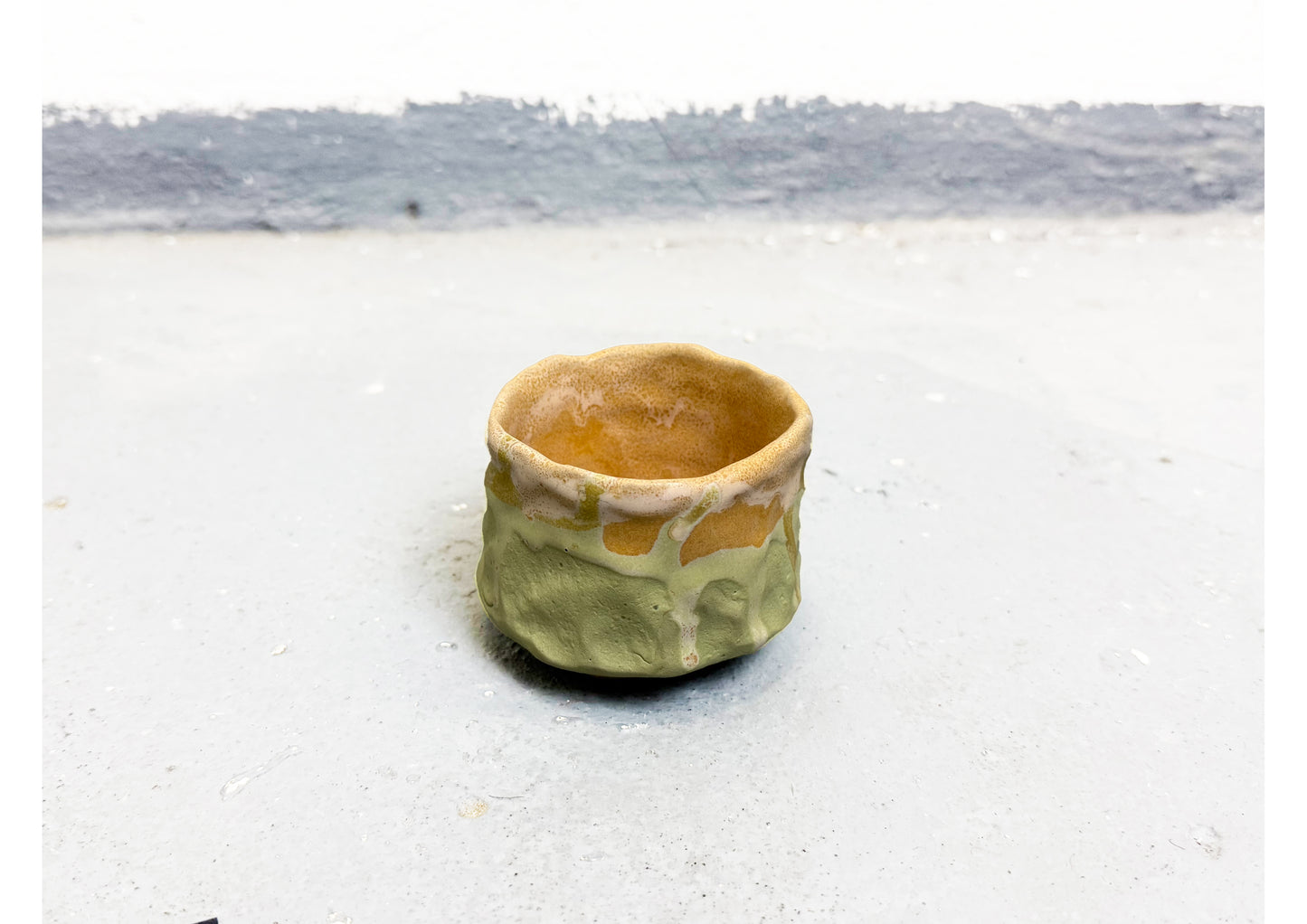 Ceramic Cup Beige-Green by MAXIMILIAN GUTMAIR