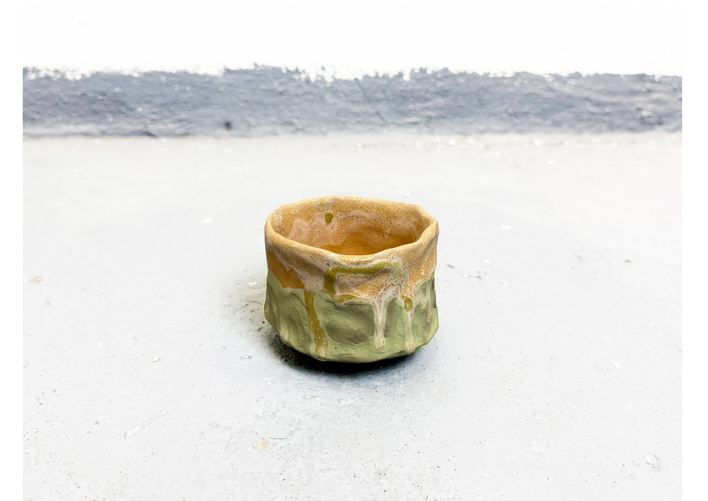 Ceramic Cup Beige-Green by MAXIMILIAN GUTMAIR