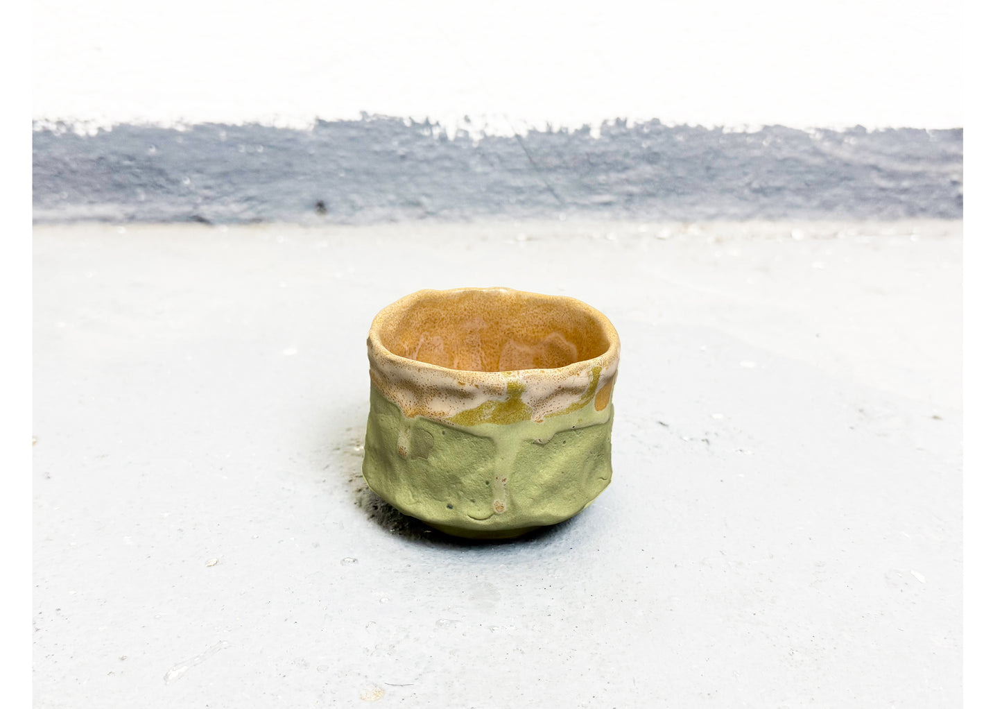 Ceramic Cup Beige-Green by MAXIMILIAN GUTMAIR