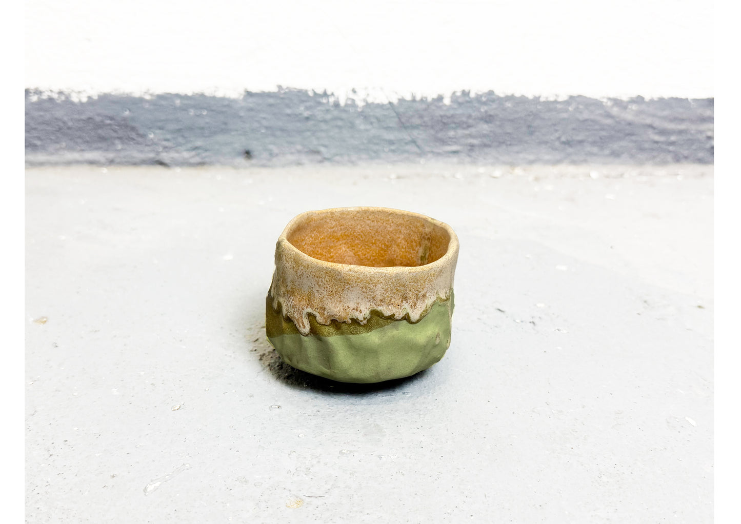 Ceramic Cup Beige-Green by MAXIMILIAN GUTMAIR