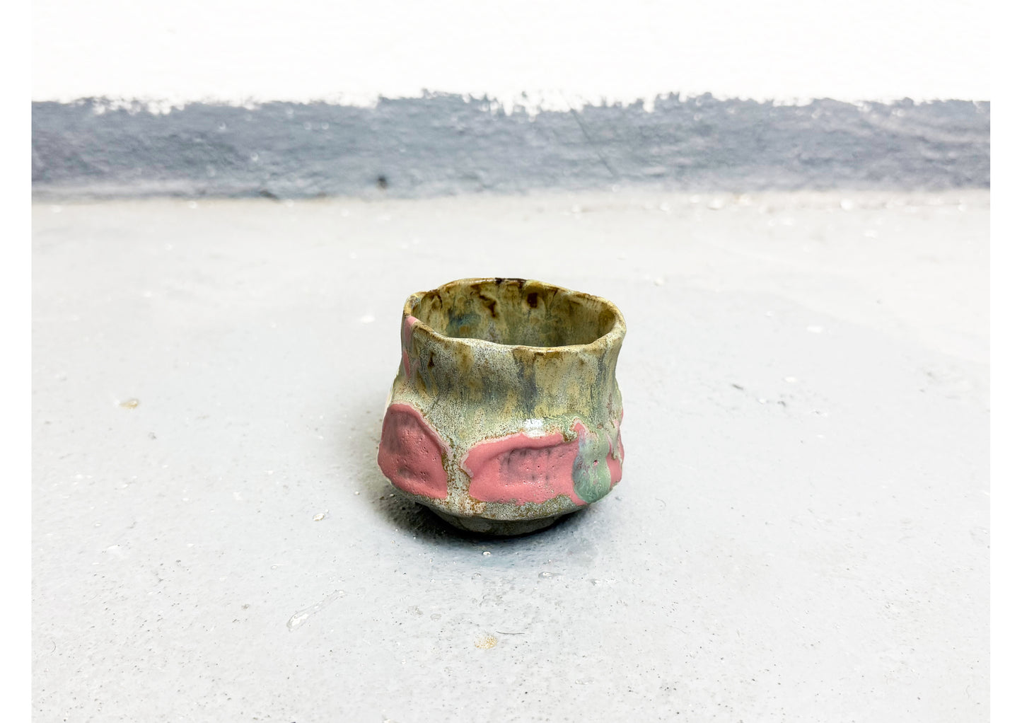 Ceramic Cup Beige-Brown-Pink by MAXIMILIAN GUTMAIR