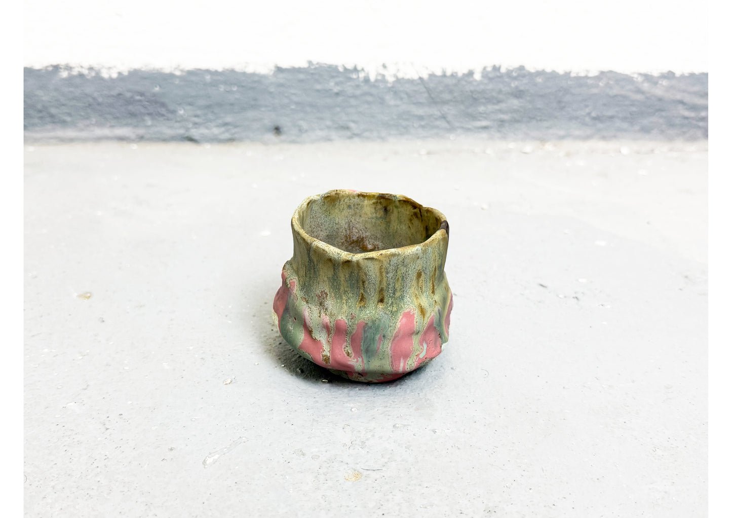 Ceramic Cup Beige-Brown-Pink by MAXIMILIAN GUTMAIR