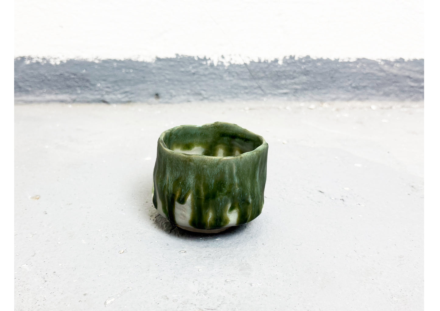 Ceramic Cup Green-White by MAXIMILIAN GUTMAIR