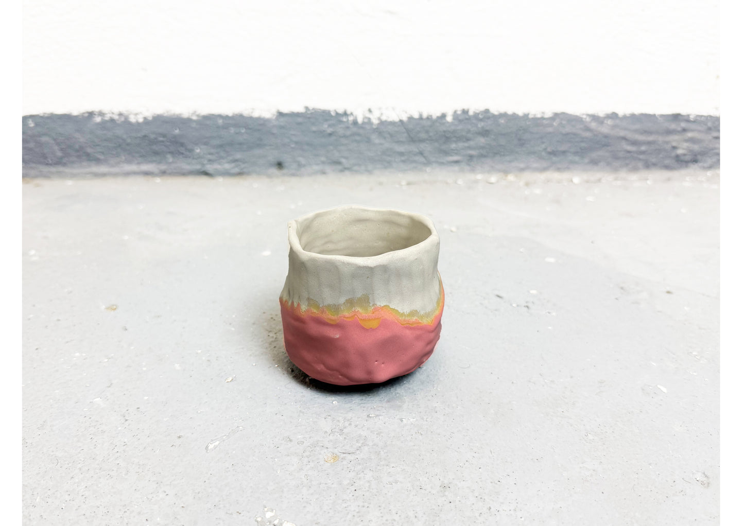 Ceramic Cup White-Pink by MAXIMILIAN GUTMAIR