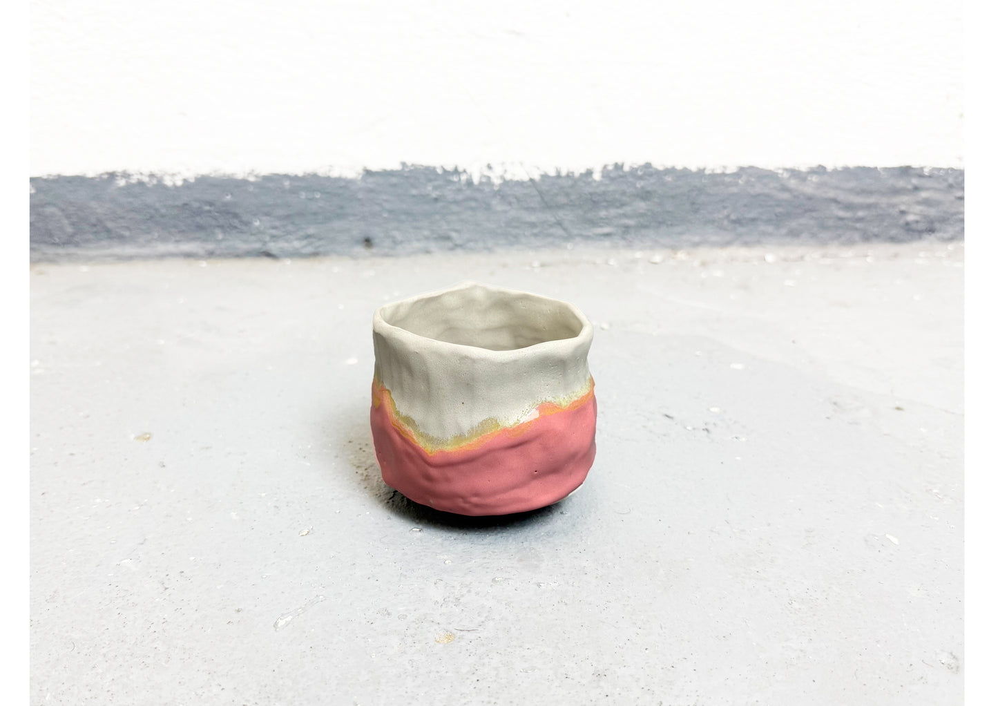 Ceramic Cup White-Pink by MAXIMILIAN GUTMAIR