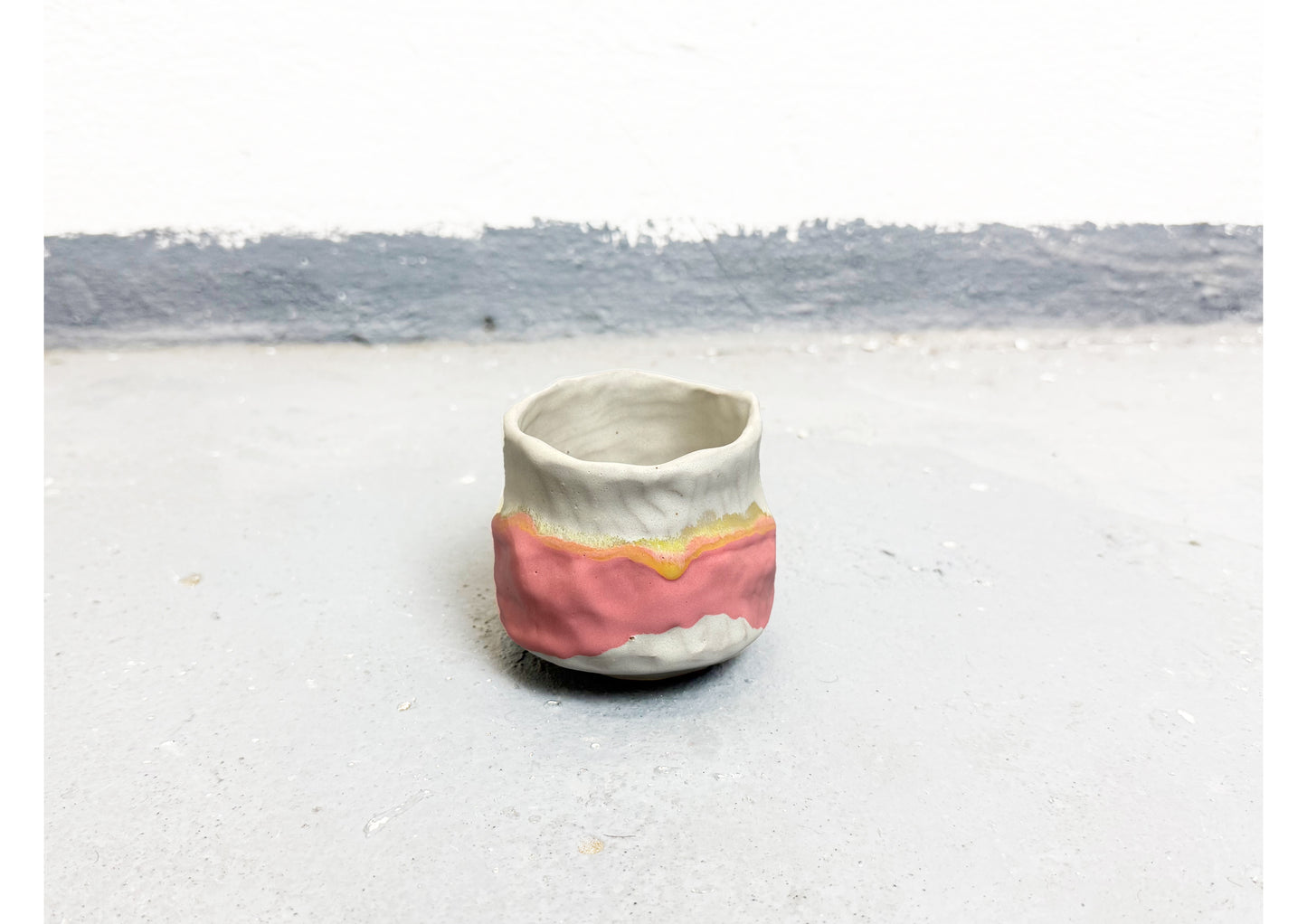 Ceramic Cup White-Pink by MAXIMILIAN GUTMAIR