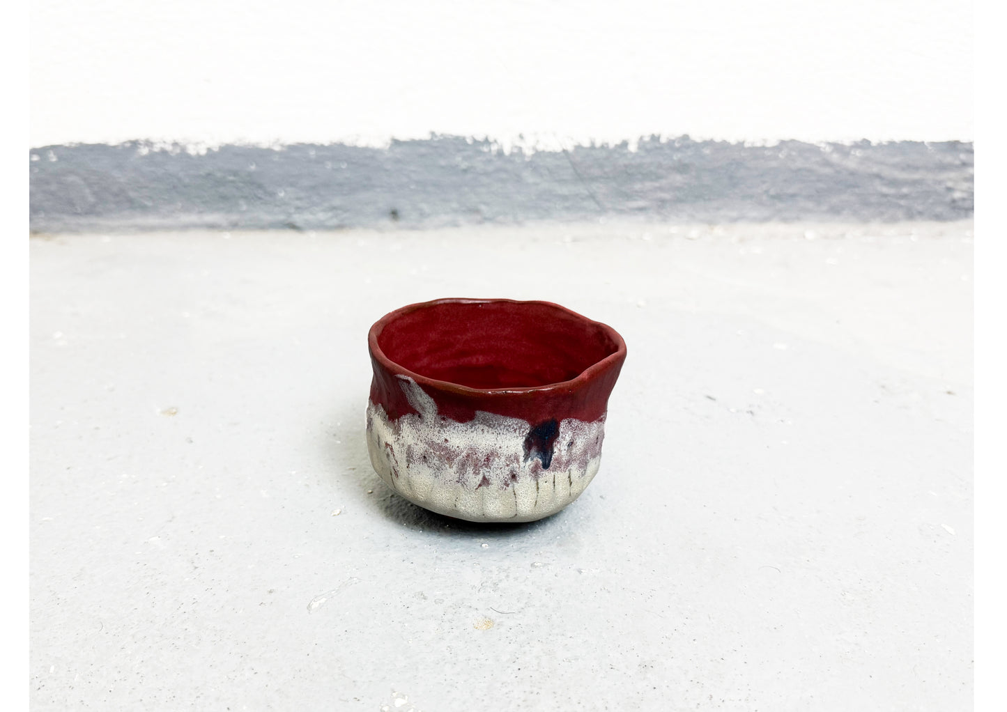 Ceramic Cup Red-White by MAXIMILIAN GUTMAIR