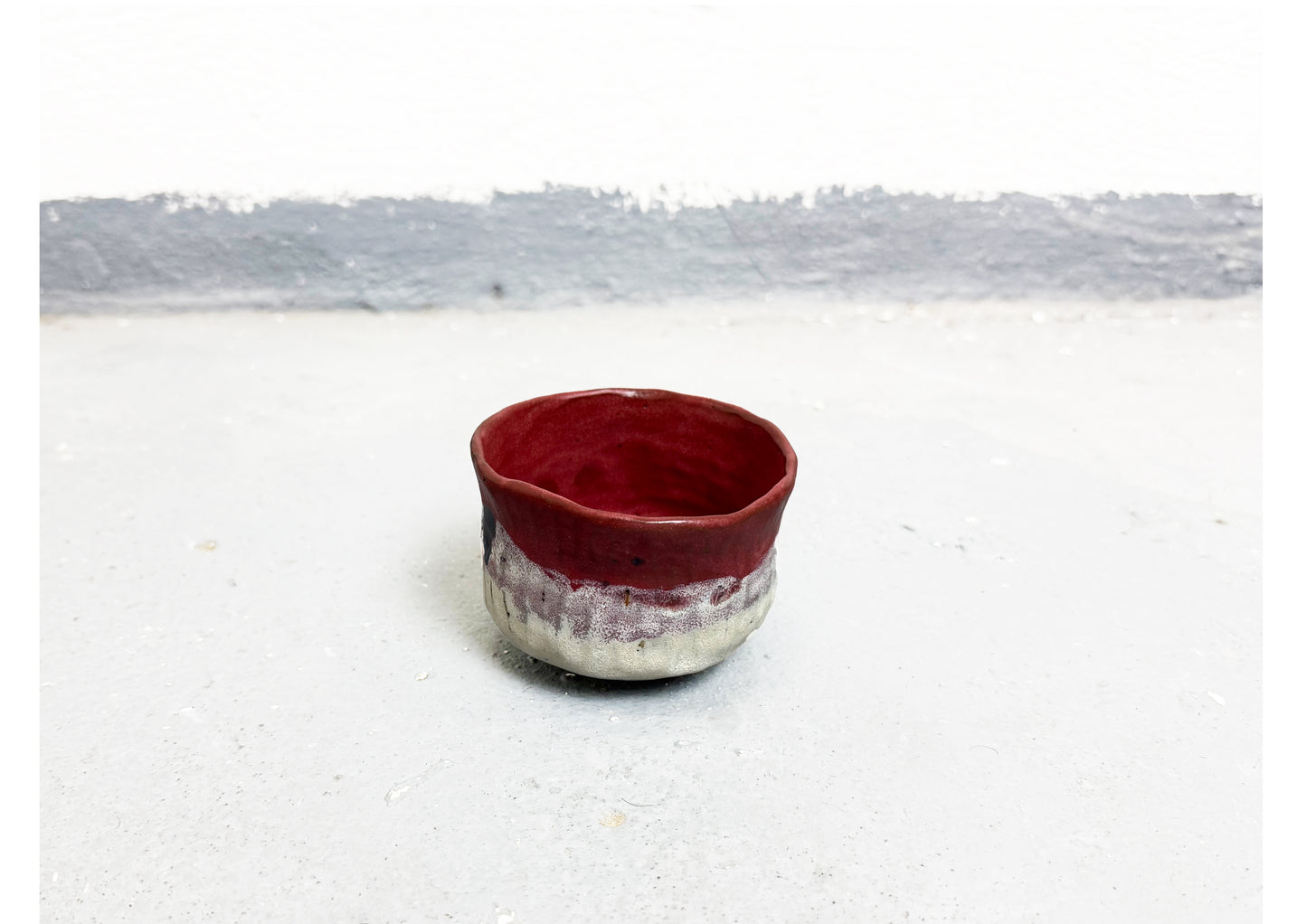 Ceramic Cup Red-White by MAXIMILIAN GUTMAIR