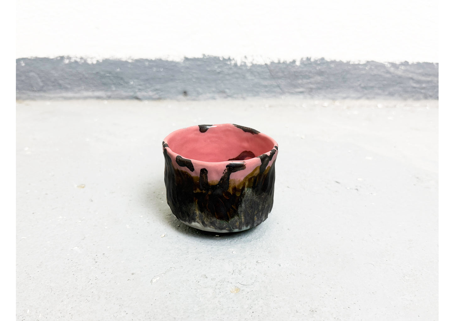 Ceramic Cup Pink-Black by MAXIMILIAN GUTMAIR