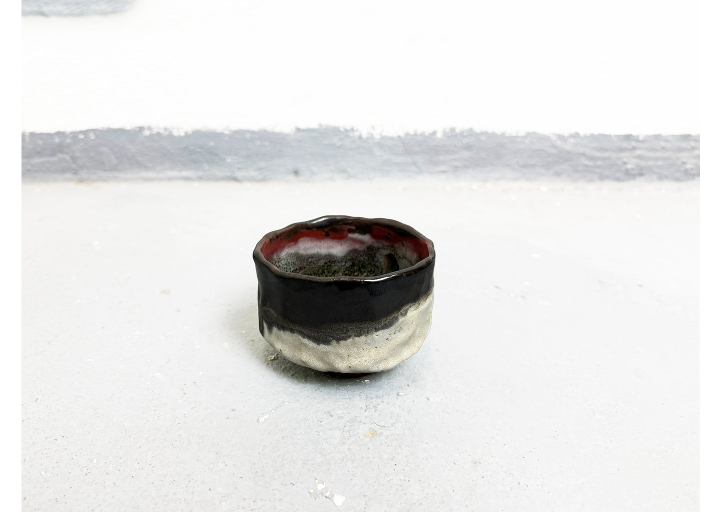 Ceramic Cup Black-White-Red by MAXIMILIAN GUTMAIR