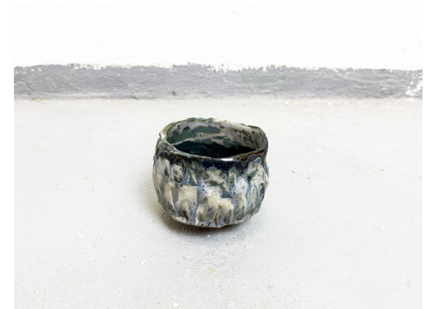 Ceramic Cup Black-Blue-White by MAXIMILIAN GUTMAIR