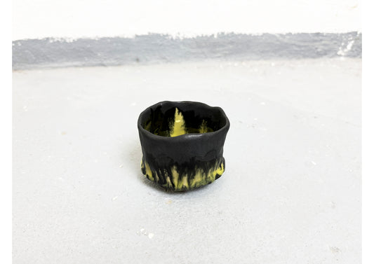 Ceramic Cup Black-Yellow by MAXIMILIAN GUTMAIR